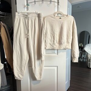 Wild Fable Cream Track Pants Cozy Joggers